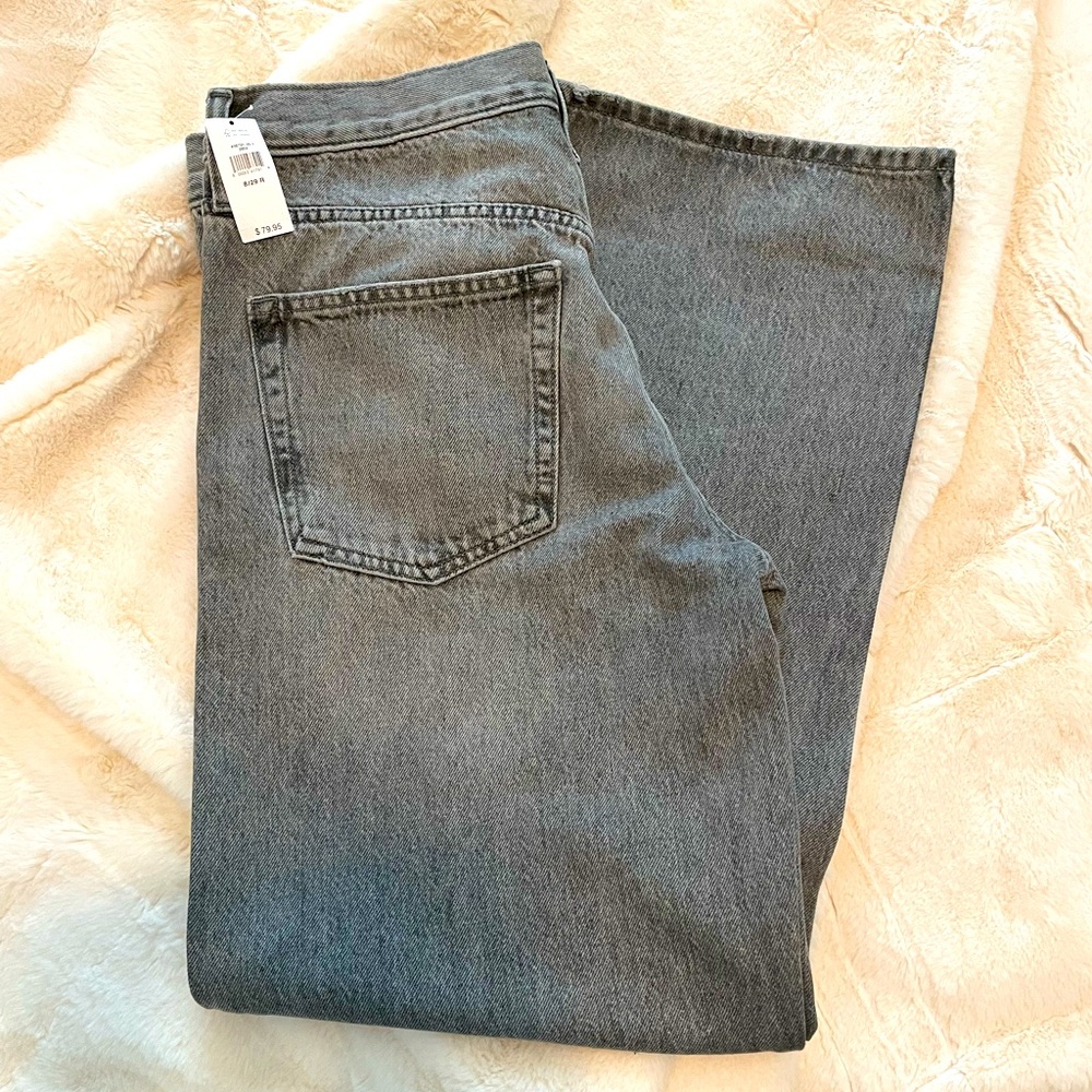 GAP Gray Low Stride Wide Leg Jeans